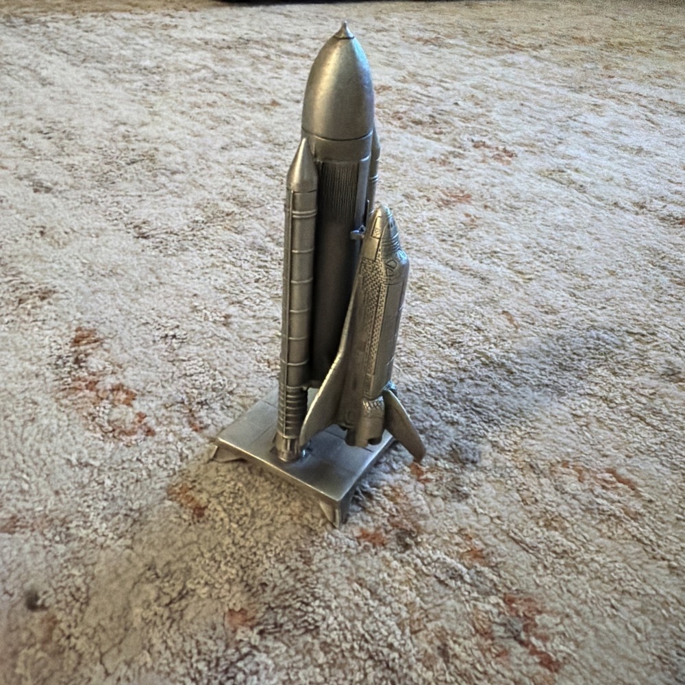 VTG Bates Klinke NASA Space Shuttle Mini Pewter Figurine Paperweight